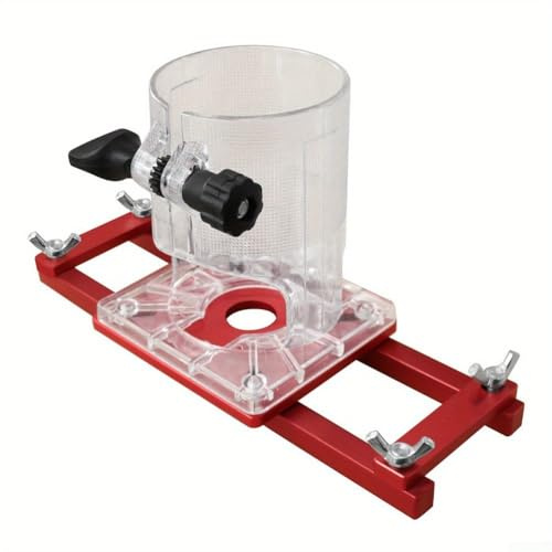 Fissaggio invisibile 2 in 1 per staffa di scanalatura con guida di centraggio per basi router Spessore scheda di supporto da 0 a 4 cm per lavorazione del legno (senza base)