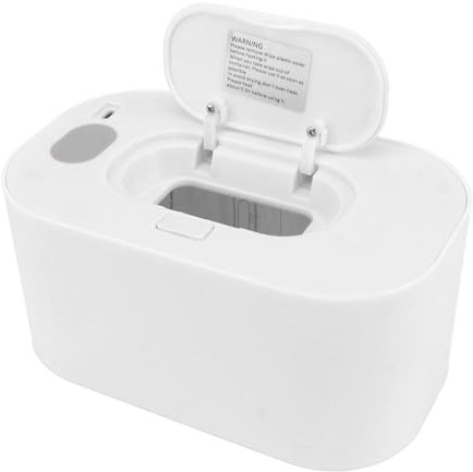 Jonlaki USB Powered Wipe Warmer Wet Wipe Dispenser with Constant Temperature,Large Capacity Heater for Infants in,Ideal for Home and Travel Use (White)