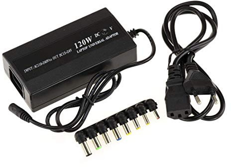 KALEA-INFORMATIQUE Alimentatore universale 220V per computer portatili. Potenza 120W, tensione da 15 a 24V, corrente massima 6A