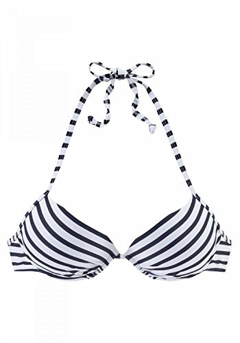 Venice Beach Damen Push-Up-Bikini-Top | wattierte Cups, Blumenprint oder Streifen, zum Binden für ein tolles Dekolleté am Strand