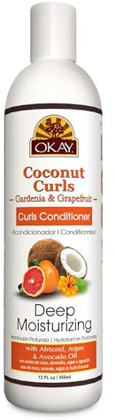 Okay Coconut Gardenia & Grapefruit Conditioner mit tiefer Feuchtigkeit, mit Kokos-, Mandel-, Argan- und Avocado-Ölen, 355 ml