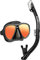 Tusa schnorchel-set Powerview Dry tauch-set maske trocken schnorchel erwachsene, mirror schwarz