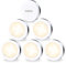 Cadrim Night Lights 6 Pack Under Cabinet Lights Closet Lighting Wardrobe Cupboard Lights with Remote Controls Battery Powered LED Lights Kitchen Bookcase Showcase Brightness Adjustable Wireless Timer