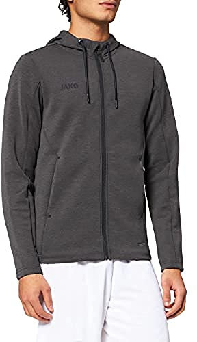 JAKO Herren Kapuzenjacke Premium Basics, Anthrazit-Meliert, 4XL