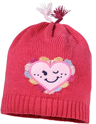 maximo Baby - Mädchen Mütze Mit Smileherzchen und Fädchen