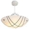 Crosbie Glass Ceiling Uplighter Pendant Shade - White/Black/Chrome - Easy Fit
