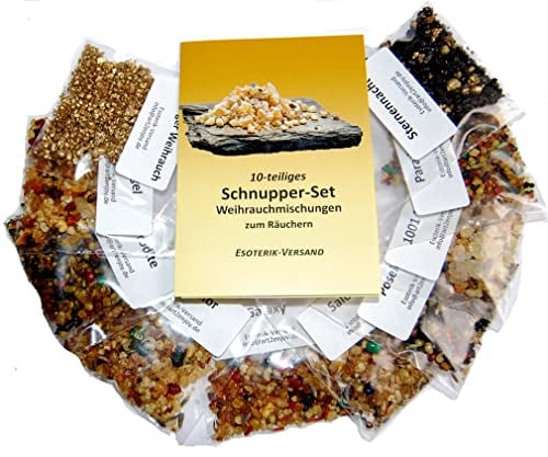 Esoterik-Versand Räucherwerk Schnupper-Set Weihrauchmischungen, 10tlg., incl. 32seitige Broschüre