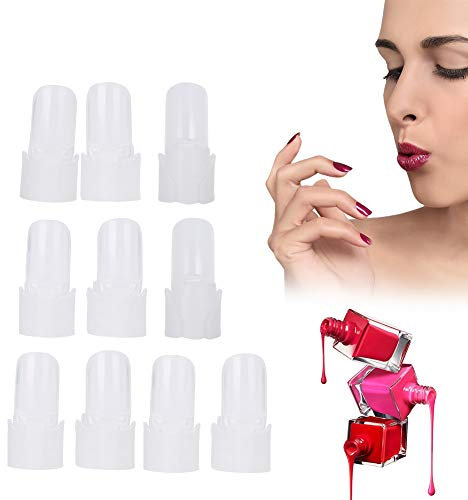 Rotekt 10Pcs/set Nail Polish Varnish Protector Holder, Manicure Finger Nail Art Tips Cover Shield, nail polish guard,nail barriers protection painting