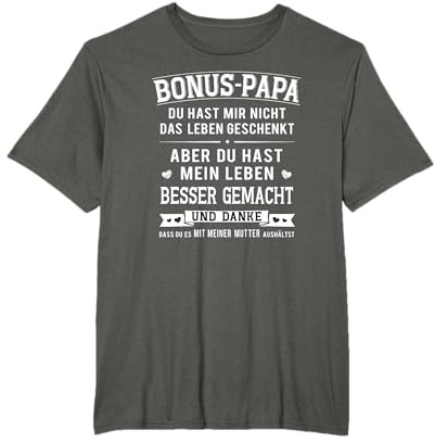 Bonus Papa Stiefvater Leben Besser gemacht Geschenk T-Shirt T-Shirt
