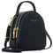 Katech Mode Rucksack Damen Kleine Handy Schultertasche Lederrucksack Frauen Klein Handtasche Mini Casual Daypacks für Party/Reisen/Arbeit (Schwarz)