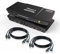 Conmutador KVM HDMI TESmart para 1 Monitor y 2 PC, 4K a 60 Hz, Emulador EDID, USB 2.0, Audio I/D, 2 Cables para PC, Conmutación (Control Remoto, Botones, Teclado y Mouse), Intercambiable en Caliente
