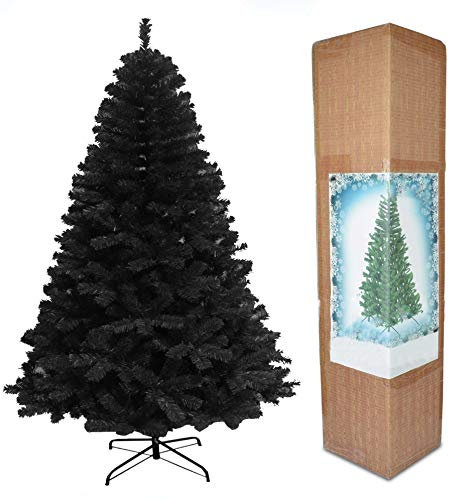 SHATCHI Schwarz 12ft/360cm Künstlichen Weihnachtsbaum Alaskan Pine 2800 Spitzen Xmas Home Dekorationen 3.6m, Metallständer, Plastic