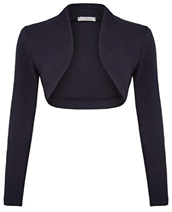 DANAEST Damen Bolero Jacke Festlich Top (653), blau, 40 / L