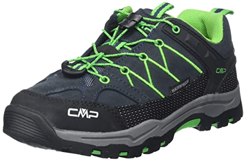 CMP Kids Rigel Low Trekking Shoes Wp Unisex Kinder Trekking-Schuhe , Blau Grün B Blue Gecko, 30 EU