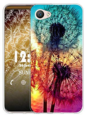 Sunrive Kompatibel mit Sony Xperia Z5 Compact Hülle Silikon, Transparent Handyhülle Schutzhülle Etui Case (Q Löwenzahn)+Gratis Universal Eingabestift MEHRWEG