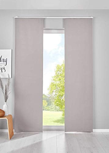 Gardinenbox Newyork 2020680-2 - Set di 2 tende oscuranti a pannello, 245 x 60 cm, colore: grigio