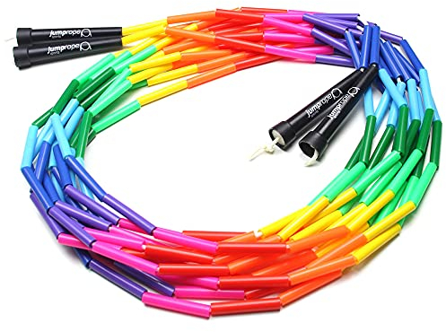 Double Dutch Springseil BEAD (4.30 m, schwarz-regenbogen)