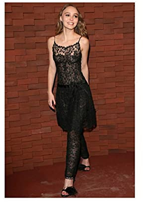 Schauspieler Lily Rose Depp 42 Leinwand-Poster, Schlafzimmer, Dekoration, Sportlandschaft, Büro, Raumdekoration, Geschenk, 50 x 75 cm, ohne Rahmen: