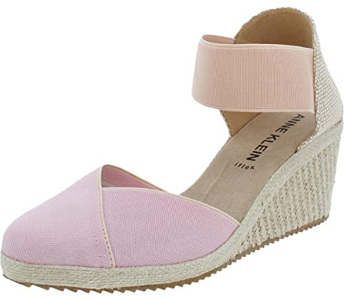 ANNE KLEIN Femme Zoey Sandale cale, Rose poudré, 40 EU