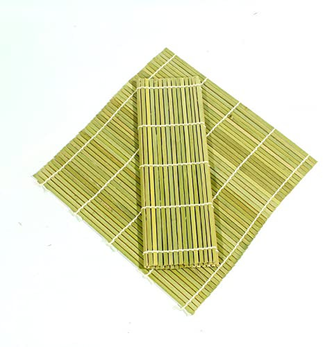 CENPEK Lot de 2 tapis à sushis en bambou carré de 24,1 cm