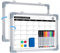 Monatsplaner Whiteboard Magnetisch für Wand - 40x30cm Magnettafel Klein White Board Kalender Abwischbar, Doppelseitige Tafel füR Planung, Liste, Memo, Küche, Schule, Zuhause, BüRo (Schwarzer)