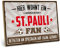 ARTFAVES® Wandbild Holzschild mit Spruch - Hier wohnt ein verrückter ST.PAULI Fan - Türschild Retro Vintage Deko Bild Geschenk - Fussball
