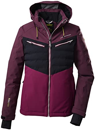 killtec (KILAH Damen Skijacke/Funktionsjacke mit abzippbarer Kapuze und Schneefang KSW 19 WMN SKI JCKT, dunkelpflaume, 38, 38617-000