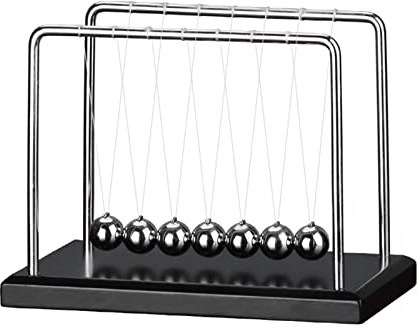 Newton's Cradle with 7balls 9inch Wooden Base Balance Ball Office Decoration