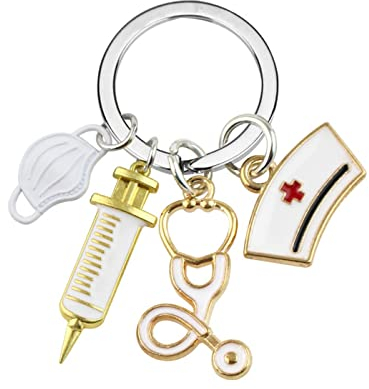 Porte-clés en métal ambulance médicale médecin infirmière mémorial porte-clés suspendu cadeau d'ornement Personnalisé Idee Cadeau