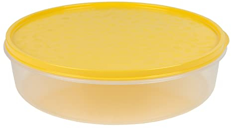 Cofan Fiambrera para Tortilla Redonda | Medida: 24,5 x 6,5 cm | Accesorios de Cocina | Venta Unitaria (Amarillo)