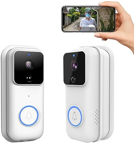 KLUFO Ring Video Doorbell, Doorbell Camera Wireless, Support 5G WiFi, AI Smart Human Detection, 1080P HD Night Vision, Instant Alerts, SD Card & Cloud Storage, Video Call Remotely