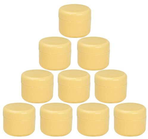10 Pièces Pots Cosmétiques Vide en Plastique, Pots de Crème Vides Pot Cosmétique Vide Contenants Cosmétiques Petite Pots de Voyage Ronds Cosmétique pour Maquillage Crème Baume à Lèvres