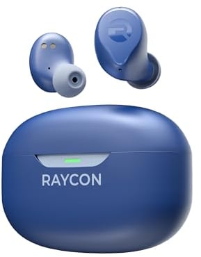 Raycon The Everyday Bluetooth Wireless Earbuds - True Wireless in-Ear Bluetooth Headset with 32 Hours Playtime, Multpoint Technology, Extreme Comfort, and Active Noise Cancellation (Royal Blue)