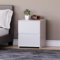 Vida Designs Denver 2 Drawer Large Bedside Cabinet Bedroom Storage Chest, Modern Nightstand End Table H48 x W39.5 x D 39.5 cm (White)