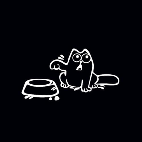 Lay u Home Simons Katze Cartoon-Katze Glänzend Wasserdicht Vinyl Sticker Dekoration für Fahrräder, Stoßstangen und Fenster