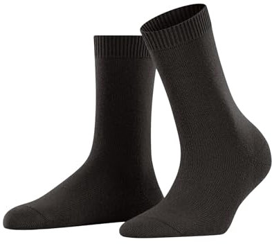FALKE Women's Cosy Wool W So Viscose Cashmere Plain 1 Pair Socks, Brown Dark 5233, 5.5-8