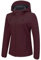 Outdoor Ventures Veste softshell imperméable et respirante pour femme - Veste demi-saison coupe-vent - Veste fonctionnelle avec capuche, rouge foncé, M