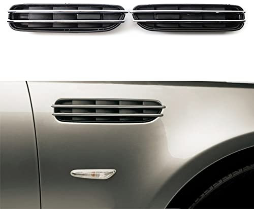SIKUAI Automatische Außenlüftungsabdeckung Verkleidung Kotflügel Entlüftungsblenden Aufkleber Dekor Trim für BMW 5er E39 E60 E61