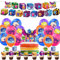 Devil Nut Party Supplies, 30 Pcs Anime Fruits Decorations Theme,Includes Banner Balloons Cake and Cupcake Toppers, Cartoon Fruits Figure Party Decorations Supplies for Kids and Adults