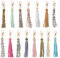 URROMA 15 Stck Mehrfarbige Lederquasten-Anhnger, Schlsselanhnger, Taschendekoration, DIY Bastelbedarf, Hngender Schmuck, Jahrestag