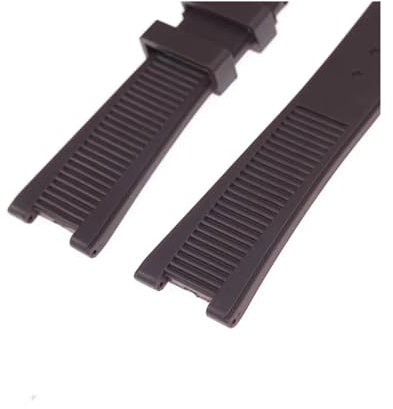 INEOUT 25 Mm Gummi-Silikon-Uhrenarmband, Kompatibel Mit Patek PP 5711 5712G Nautilus-Armband, Herrenuhr (Color : Brown, Size : 25mm)