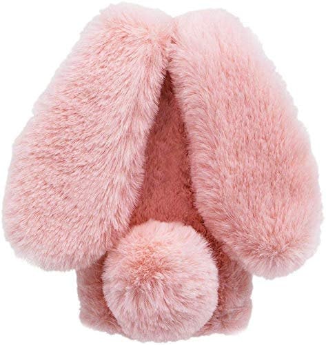 YKTO Cute Furry Bunny Phone Case for TCL 40 XE Girly Fashion Plush TPU Case Shockproof for TCL 40 XE Mobile Phone Cover Simulation Plush Rabbit Phone Shell Warm Fluffy Case for TCL 40 XE,Pink