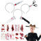 NVTRSD 3 Stück Halloween Haarreif + 10 Stück temporäre Tätowierung, Halloween Accessoires, Halloween Party Requisiten, Halloween Neuheit Dekorationen