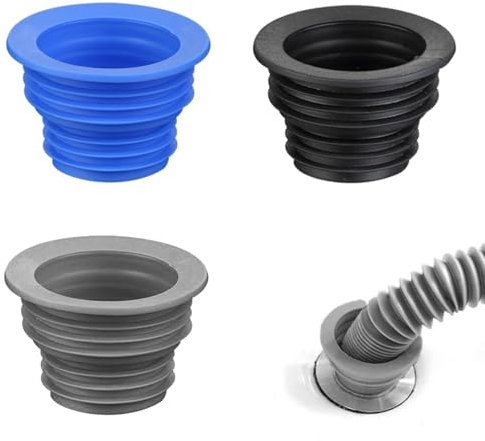 3 Stück Waschmaschine abfluss Adapter,Abflussrohrdichtung Schlauch,Dichtung Waschbecken Ablauf,Abflussrohrdichtung Deodorant,Waschbecken Ablauf Manschette für Waschmaschine Küch Bad