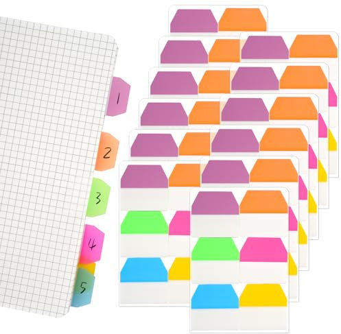 Haftstreifen, 1440 Stück Sticky Notes, Seitenmarker Selbstklebend, Haftnotizen Klebezettel Klein, Praktischen Book Tabs, Page Marker für Schreibwaren Aesthetic, Büro Studieren, Ordner