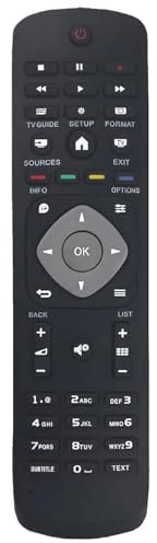 RM-L1225 - Mando a distancia de repuesto para Philips TV 32PFH4009 32PFH4100 32PFH4101 32PFH4109 32PFH4109/88 32PFH4309 32PFH4309/88 32PFH4399 32PFH4399 H4399 /88 32PFK4009 32PFK4009/12 32PFK4100