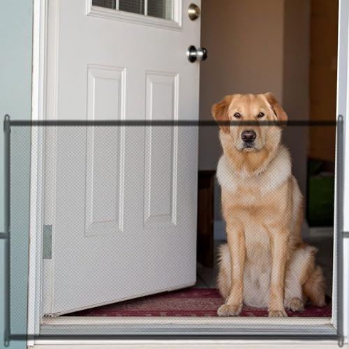 Barrera para Perros,Puertas de Escalera para Perros,Barrera Seguridad Niños,Barrera Seguridad Niños y Perros Puerta para Perros,110 * 72CM