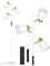 OUTON LED Tree Floor Lamp, Modern Dimmable Standing Lamp with Remote & Touch Control, 4 Color Temperatures, 3 Rotatable Lights Floor Lamps for Living Room, Bedroom, Office, White