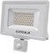 LUXULA LED Strahler mit Bewegungsmelder 50W 3000K Warmweiß IP65 wasserdicht - Außenstrahler mit Fluterfunktion für Wand, Einfahrt & Terrasse - LED Scheinwerfer Aussenleuchte – Gehäuse Weiß