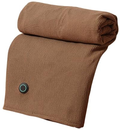 Electric Heated Throw Blanket Wearable USB Electric Heated Blanket with 5000mAh Power Bank Shawl Portable Body Warmer for Home Office(Coffee)